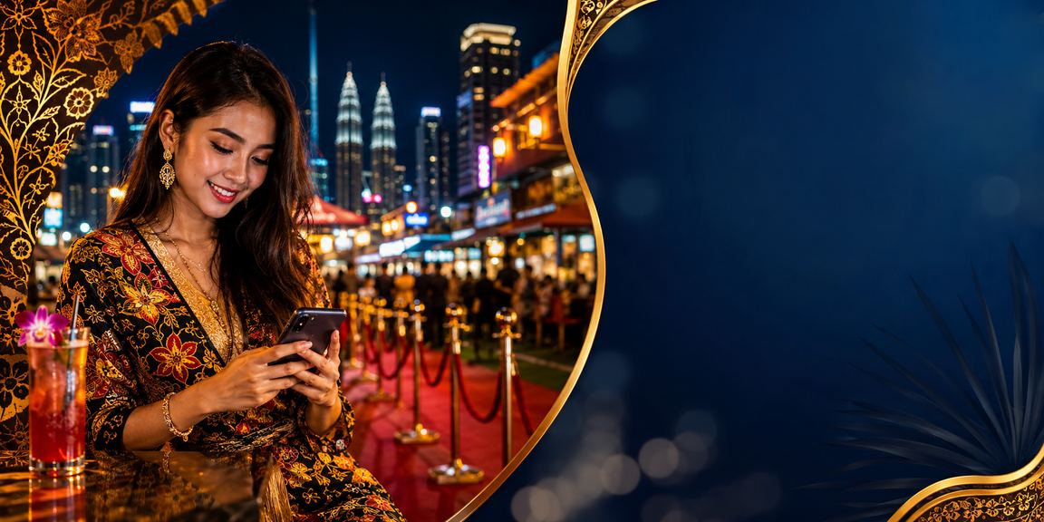 Pemain di Kuala Lumpur menggunakan platform pertaruhan dengan latar motif batik yang melambangkan budaya Malaysia